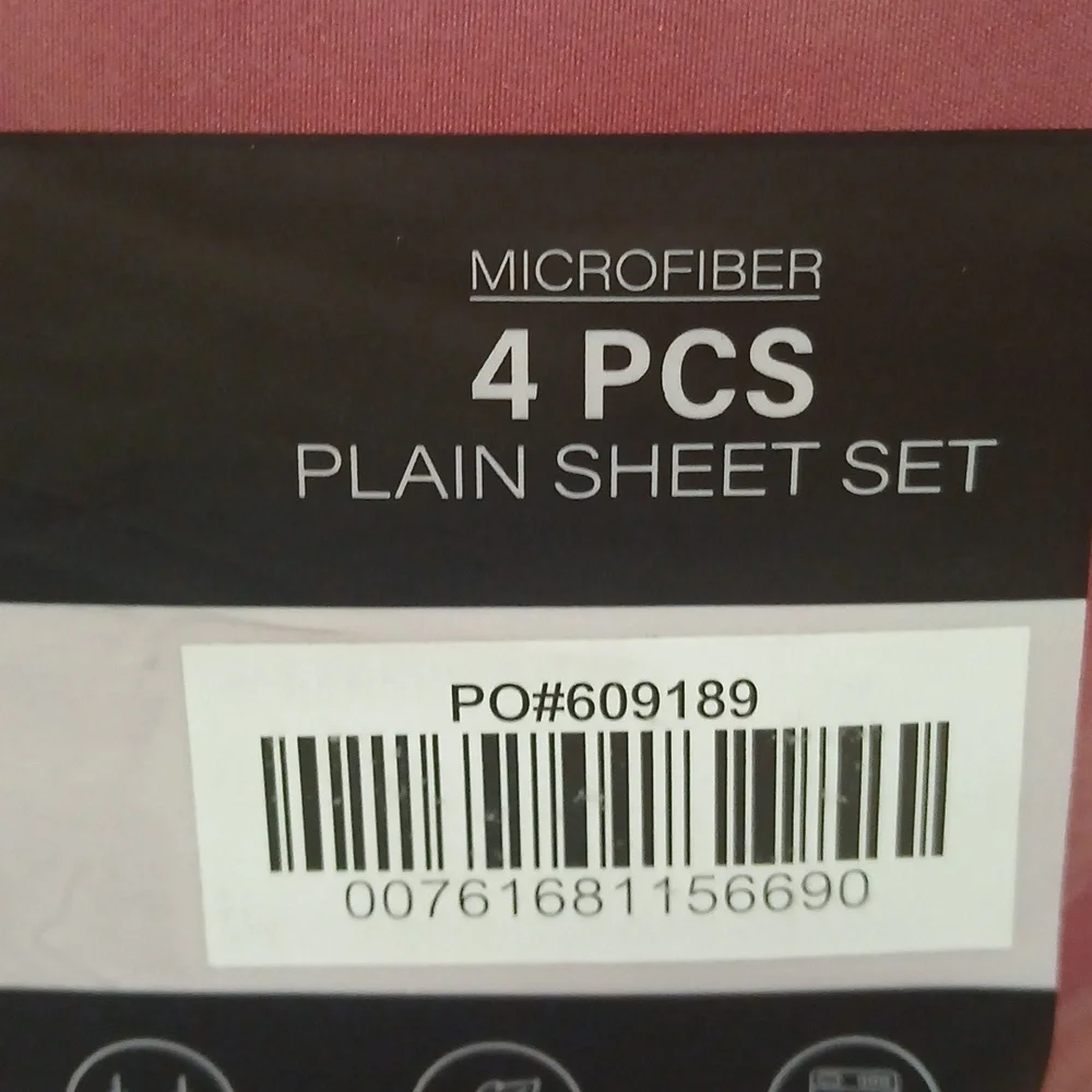 OEKO TEX Burgundy Microfiber King Sheet Set LUXURY DECOR COLLECTION NWT